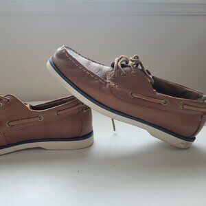 Men's Retreat Size 7 Brown Leather Boat Shoes